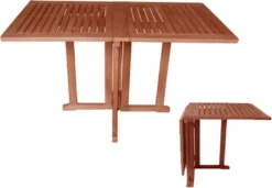 Garden Pleasure Balkontisch/Gartentisch Baltimore 120 X 70 X 73 Cm, Klappbar, Aus Eukalyptusholz