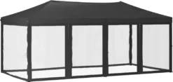 VidaXL Partyzelt Faltbar Mit Seitenwänden Anthrazit 3x6 M