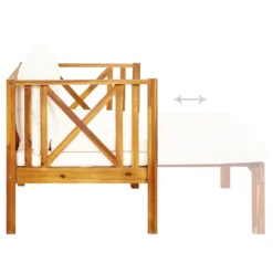 VidaXL 2-Sitzer-Gartenbank Mit Kissen 122 Cm Massivholz Akazie -Deutschland Garten Zier Verkaufs-Shop 523902a6f31eae084a6083d35d8eed48