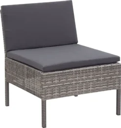 VidaXL 6-tlg. Garten-Sofagarnitur Mit Auflagen Poly Rattan Grau -Deutschland Garten Zier Verkaufs-Shop 52426ec7f4311347b18c186997bf40b7