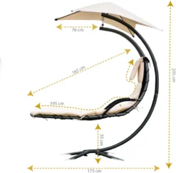 HOME DELUXE - Schwebeliege San Remo Hängeliege Gartenliegen Sonneliege -Deutschland Garten Zier Verkaufs-Shop 52bd83b4b25f7bfb19b53dcb170cd87f