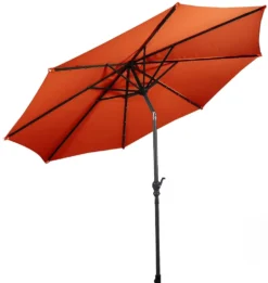 COSTWAY Ø300cm Sonnenschirm Mit Kurbel Gartenschirm Ampelschirm Kurbelschirm Strandschirm Terrassenschirm Orange -Deutschland Garten Zier Verkaufs-Shop 52cc16f72df8cd85cd6fecb520ed2bf6