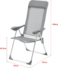 Klappstuhl Errenteria 2er Set Campingstuhl 109 X 57 X 67 Cm Gartenstuhl Outdoorstuhl Aluminium Hellgrau -Deutschland Garten Zier Verkaufs-Shop 52e364bfc59cc1dc8744f4ec9b09d831