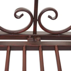 Gartenbank HWC-H78, Parkbank Sitzbank, 2-Sitzer Metall Mit Verzierungen Rost-Optik Braun 150cm Ohne Sitzkissen -Deutschland Garten Zier Verkaufs-Shop 53532c82f8bfa5cfbad6e0f703be69b7