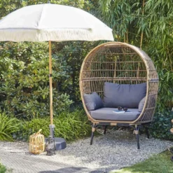 SIENA GARDEN Maui Mittelstockschirm Woodlook/natur Ø 180cm L30525 -Deutschland Garten Zier Verkaufs-Shop 5359197d429454cbcf453ccaf174a370