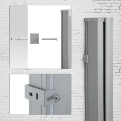 SONGMICS Seitenmarkise, Sichtschutz, 200 X 400 Cm, Ausziehbar Aus 220 G/m² Polyester,Blickdicht, Seitenrollo, Für Balkon, Terrasse, Garten, Anthrazit GSA204G02 -Deutschland Garten Zier Verkaufs-Shop 53c2df9fc568fc9929741a7ce769d9ab