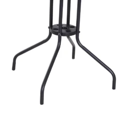 Outsunny Gartentisch Balkontisch Garten Beistelltisch Bistrotisch Gartenmöbel Mit Schirmloch Hartglas + Metall Schwarz Ø80 X 72 Cm -Deutschland Garten Zier Verkaufs-Shop 541a6d89eb23d1c114210dfe54a78b42