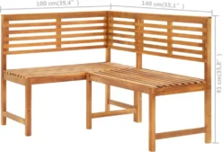 VidaXL Garten-Eckbank 140 Cm Massivholz Akazie -Deutschland Garten Zier Verkaufs-Shop 5435574a8a0c7596700ea57487e557c5