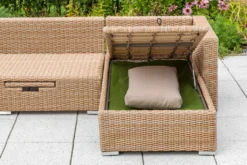 Merxx Gartenlounge Veneto Stahl, Kunststoffgeflecht Natur 215 Cm X 140 Cm X 56 Cm -Deutschland Garten Zier Verkaufs-Shop 5479a7730df21e4b46b2f609e0cce9c3