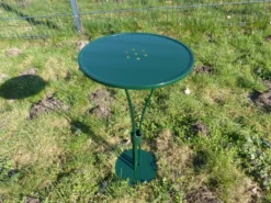 Stehtisch Bistrotisch Stecktisch Gartenstecktisch Metall Grün Lackiert