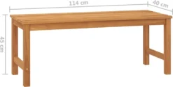 VidaXL Gartenbank 114 Cm Massivholz Teak -Deutschland Garten Zier Verkaufs-Shop 5590cd3b8cf625ebb279c1c0c6204e77