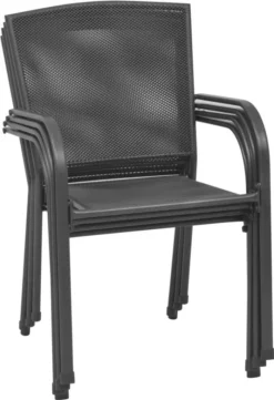 VidaXL Gartenstühle 4 Stk. Mesh-Design Anthrazit Stahl -Deutschland Garten Zier Verkaufs-Shop 55bc8020cd7c925e91575860766f8a87
