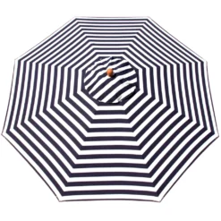 Anndora Sonnenschirm Knickbar 3m Rund Gestreift Blau Weiß Winddach UV-Schutz - Knick 3m Rund -Deutschland Garten Zier Verkaufs-Shop 55ccf363af3c80944b4cff66930309c8