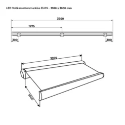 HOME DELUXE - LED Vollkassettenmarkise ELOS 395 X 300 Cm Sandfarben Garten Markisen LED -Deutschland Garten Zier Verkaufs-Shop 55e686744d89e62848c1e206e0b704e6