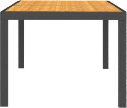 VidaXL Gartentisch 150x90x75 Cm Poly Rattan Und Akazienholz Schwarz -Deutschland Garten Zier Verkaufs-Shop 55feb6715cb3d9317ef6cf838cd762e8