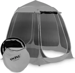 Pavillon Garten PopUp Pavilon Zelt Partyzelt Gartenzelt Iglu Event Pavillion Moskitonetz Sonnenschutz - 10FT - 300cm Anthrazit