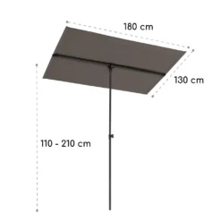 Blumfeldt Flex-Shade L Sonnenschirm Sonnenschutz ,Fläche: 130 X 180 Cm ,Material: Polyester ,UV-Schutzfaktor 50 ,Aluminium-Standbein ,wasserabweisend ,dunkelgrau -Deutschland Garten Zier Verkaufs-Shop 57ce86337e7fa95e2a4a8ef190a390a2