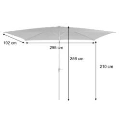 Sonnenschirm Castellammare, Gartenschirm, 2x3m Rechteckig Neigbar, Polyester/Alu 4,5kg Creme -Deutschland Garten Zier Verkaufs-Shop 57e9abdbfa951b9200c70b3cdde76eba