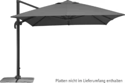 Schneider Ampelschirm RHODOS GRANDE Ca. 400 X 300 Cm, Anthrazit, Lieferung Ohne Wegeplatten -Deutschland Garten Zier Verkaufs-Shop 580a991de33ea0d2736c9c41baa4c5ab