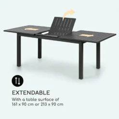 Toledo Gartentisch 213 X 90 Cm Ausziehbar Aluminium -Deutschland Garten Zier Verkaufs-Shop 5816aeb25e389f968a55de4cb4c20017