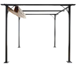 Pergola MCW-C42, Garten Pavillon, Stabiles 6cm-Gestell + Schiebedach Creme 3x3m -Deutschland Garten Zier Verkaufs-Shop 588979fdc9a69354bb36ded0c53180bc
