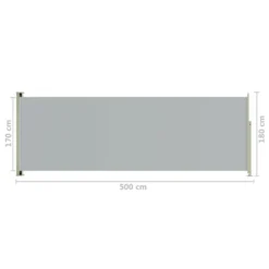 VidaXL Seitenmarkise Ausziehbar 180x500 Cm Grau -Deutschland Garten Zier Verkaufs-Shop 59c443d1f5ad0d88be1345d94a26df5a