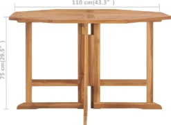 VidaXL Garten-Esstisch Klappbar 110x110x75 Cm Massivholz Teak -Deutschland Garten Zier Verkaufs-Shop 5b70bc0331a55607828f00fcb6ca4395