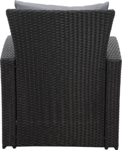 MeXo Gartenmöbel Set Lounge Set Polyrattan Lounges 4-teile Für 3-4 Personen Garten & Balkon Sitzmöbel-Set Schwarz -Deutschland Garten Zier Verkaufs-Shop 5c0c4f1ae7e750ecf91e02a77f4baf9f