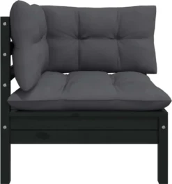 VidaXL 3-tlg. Garten-Lounge-Set Mit Kissen Schwarz Kiefer Massivholz -Deutschland Garten Zier Verkaufs-Shop 5c9089861ea7f633ee57d7eda6a1b92d