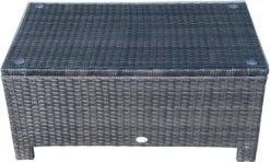 Outsunny Garten Beistelltisch, Couchtisch, Gartentisch, Balkontisch, Polyrattan, Braun, 85 X 50 X 39 Cm -Deutschland Garten Zier Verkaufs-Shop 5ca9daf0822226f0bbbc89b6bde9c668