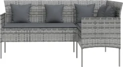VidaXL 5-tlg. Sofagarnitur In L-Form Mit Kissen Poly Rattan Grau -Deutschland Garten Zier Verkaufs-Shop 5cc5fa5e263be42cdd8bf7306633a7e0