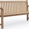 KMH®TEAK Gartenbank 4-Sitzer *Classic* B 180 X H 92,5 X T 52 Cm, Teakholz