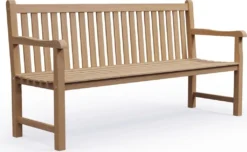 KMH®TEAK Gartenbank 4-Sitzer *Classic* B 180 X H 92,5 X T 52 Cm, Teakholz