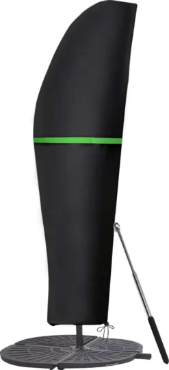Sonnenschirm Schutzhülle Mit Stab, Sonnenschirm Abdeckung 2 Bis 4 M Große Ampelschirm Schutzhülle, Wetterfeste, UV-Anti, Winddicht Und Schneesicher, Outdoor Für Ampelschirm