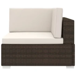 VidaXL Modular-Sofa-Eckteil 1 Stk. + Auflagen Poly Rattan Braun -Deutschland Garten Zier Verkaufs-Shop 5e5122707ef8f7bf8d0e17538bc2b37c