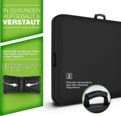 Tillvex Gartentisch 180x75cm Schwarz Klappbar Kunststoff | Buffettisch Mit Tragegriff | Klapptisch Für Garten Terrasse Und Balkon | Campingtisch 6 Personen -Deutschland Garten Zier Verkaufs-Shop 5ee56cc6c109549b23a6c8230668ffda