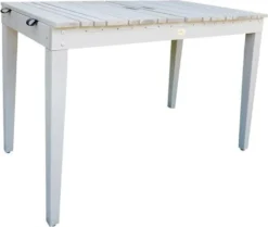 Habau Gartentisch / Balkontisch Mit Wäscheleine Holz Grau 106x60cm