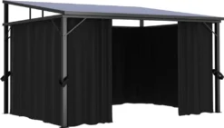 VidaXL Pavillon Mit Vorhängen 405x294x244 Cm Anthrazit -Deutschland Garten Zier Verkaufs-Shop 5fc1012cf33f64a40d9715e1ed62bafe