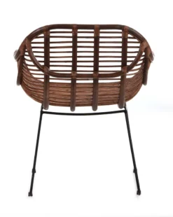 Rattanstuhl VENUS Rattan-Stühle Korb-Stuhl Korb-Sessel - Braun - Retro 50er Lounge Loft Esszimmer Garten Küche Bistro Balkon Terrasse Mit Armlehne -Deutschland Garten Zier Verkaufs-Shop 5fcf53aeba1e879035de2a31f2ba56b1