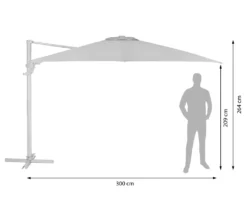 Dehner Ampelschirm Zypern, Eckig, Mit UV-Schutz 80+, 264 X 300 X 300 Cm, Aluminium/Polyester/Stahl, Dunkelblau -Deutschland Garten Zier Verkaufs-Shop 6075eff93da1e50012b489ac674ede3a