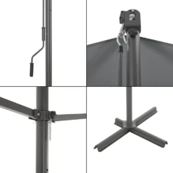 Pro-Tec Standmarkise Selenizza Freistehende Markise 400x300x260cm Gartenmarkise Sonnenschutz Terrassenüberdachung Outdoor Terrasse Garten Balkon Dunkelgrau -Deutschland Garten Zier Verkaufs-Shop 6095409d84b2daf544311c81b9d8b624