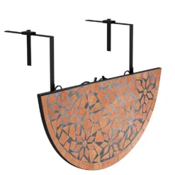 Deuba Balkonhängetisch Klapptisch Mosaik Balkontisch Klappbar Hängetisch Mosaiktisch Gartenmöbel, Model:Oriental -Deutschland Garten Zier Verkaufs-Shop 6115e817100c804ff5feec907dabce20