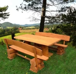 Mega Gartengarnitur "Rustikal" Farbton Pinie 200 Cm -Deutschland Garten Zier Verkaufs-Shop 613020f4b4a78855f165e4ee38617b34