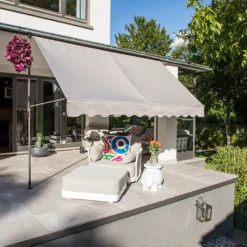 HI 62480 Klemmmarkise Markise B300xT120cm Hellgrau -Deutschland Garten Zier Verkaufs-Shop 61472de76f72e5fa9ab052c386e0ab51