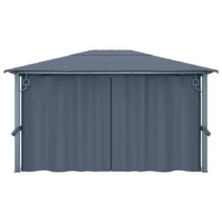 VidaXL Pavillon Mit Vorhängen & LED-Lichterkette 400x300 Cm Anthrazit Alu -Deutschland Garten Zier Verkaufs-Shop 614faa18f57fd75323f1db8808ec68fd