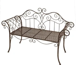 Garden Pleasure Metall Garten Bank Sitzbank Parkbank Terrasse Rost Antik Optik -Deutschland Garten Zier Verkaufs-Shop 6188c31a962cf9f192cb6898e111d159