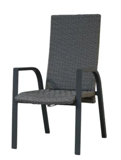 Ploß Gorgona Stapelsessel, Grau, Alu/Polyrattan, 58x72x111 Cm, Verstellbare Rückenlehne, Stapelbar -Deutschland Garten Zier Verkaufs-Shop 621ddcc845ffd4f44f19a908777376c1