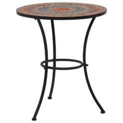 VidaXL Mosaik-Bistrotisch Orange / Grau 60 Cm Keramik