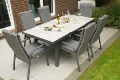 Ploß Gorgona Stapelsessel, Grau, Alu/Polyrattan, 58x72x111 Cm, Verstellbare Rückenlehne, Stapelbar -Deutschland Garten Zier Verkaufs-Shop 62d6aac83913d30629f5a2feb8eee007