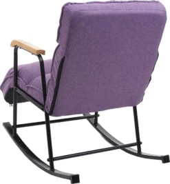 Schaukelstuhl HWC-K40, Schaukelsessel Schwingstuhl Relaxsessel, Liegefunktion Metall Stoff/Textil Lila-flieder -Deutschland Garten Zier Verkaufs-Shop 62f047cf639c0f8fb5fec3668cae7398